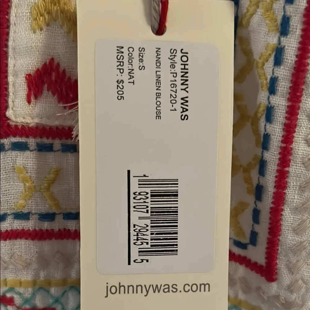 Johnny Was Multicolor Embroidered Top - Picture 4 of 8